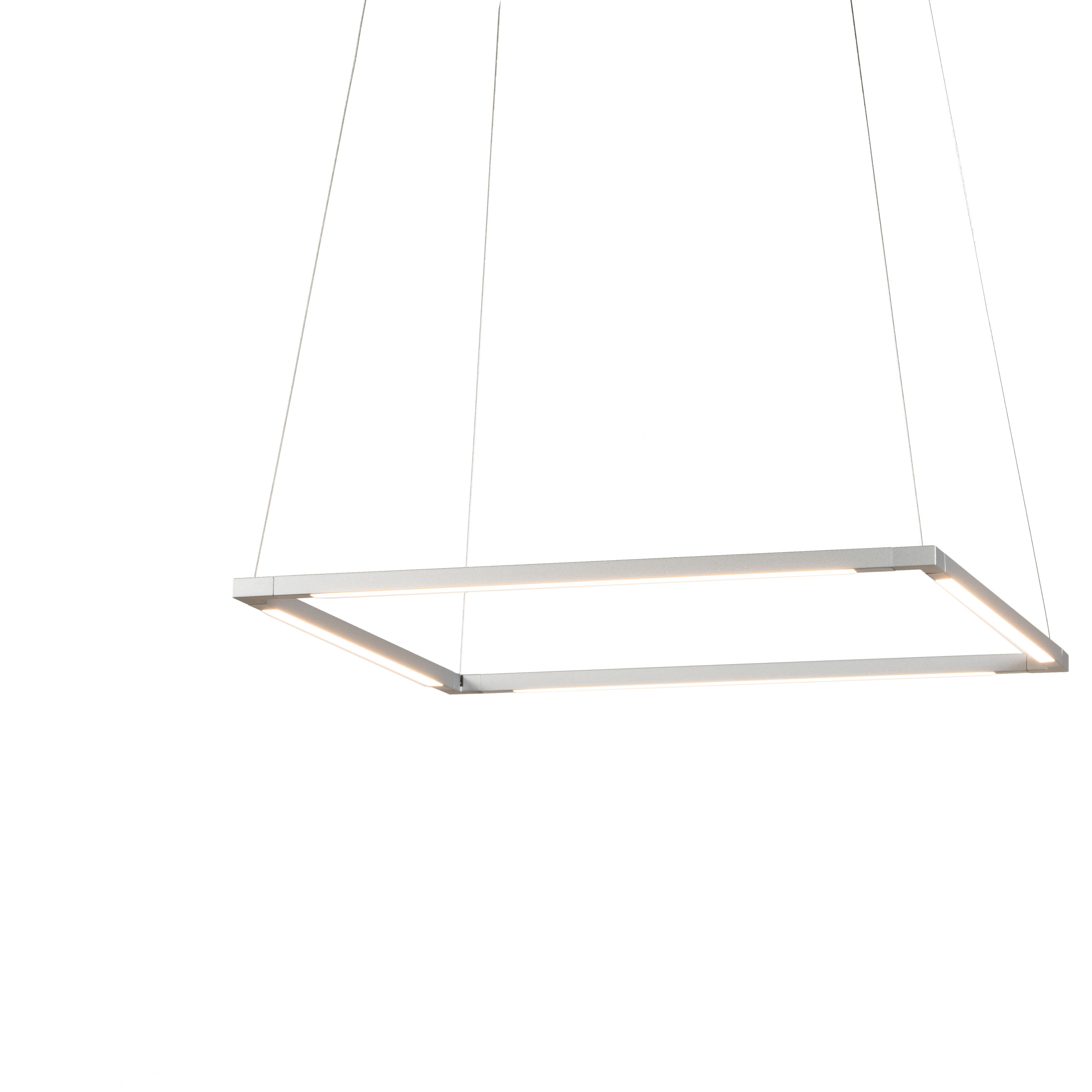 Z-Bar LED 18 inch Silver Pendant Ceiling Light, Square